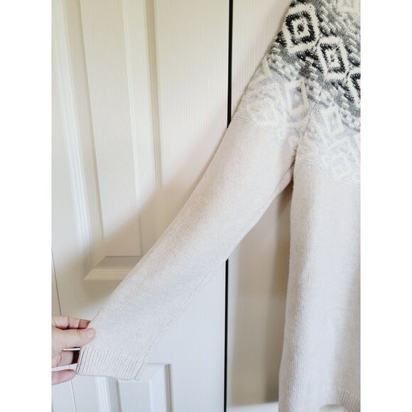 J. Jill SP Nordic Sweater Women's Raglan Long Sleeve Pullover Oatmeal Size SPet - Picture 4 of 6